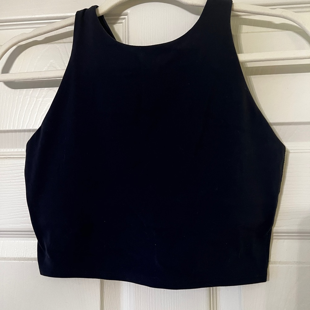 Athleta Navy Conscious Crop Bra